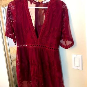 Mini red romper